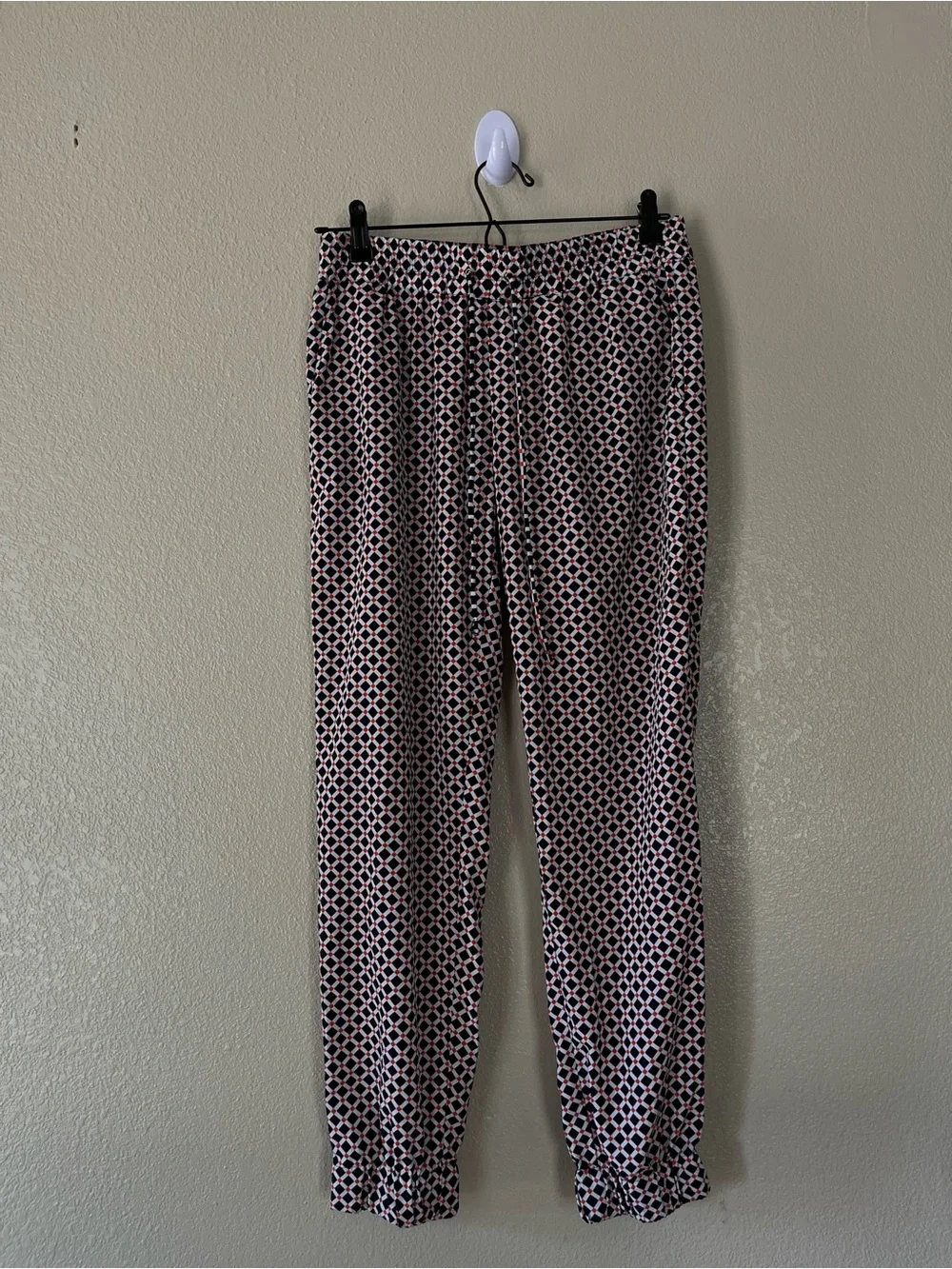Michael Kors Black & White Geometric Jogger Pants